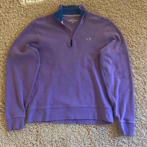 Vineyard Vines Quarter-Zip Sweater! Size- XS ! Color- Purple!